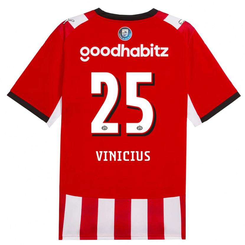 Danxen Kinder Carlos Vinicius #25 Rot Weiß Schwarz Heimtrikot Trikot 2026/27 T-Shirt Schweiz