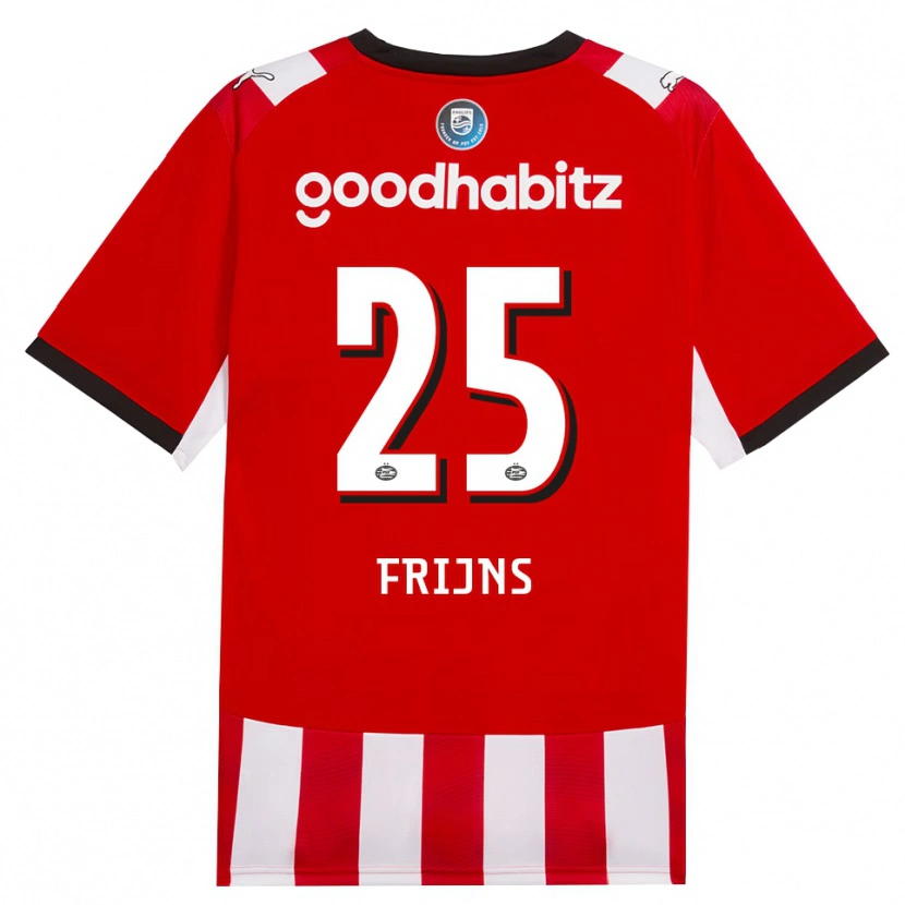 Danxen Kinder Emma Frijns #25 Rot Weiß Schwarz Heimtrikot Trikot 2026/27 T-Shirt Schweiz