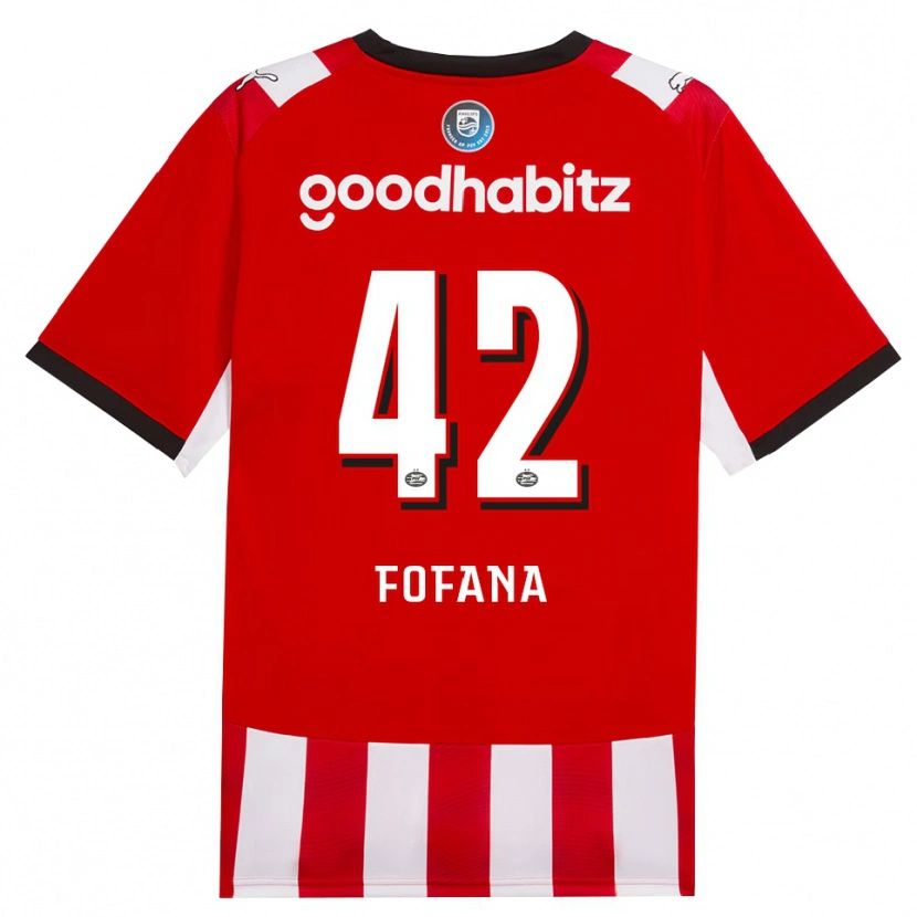 Danxen Kinder Fode Fofana #42 Rot Weiß Schwarz Heimtrikot Trikot 2026/27 T-Shirt Schweiz