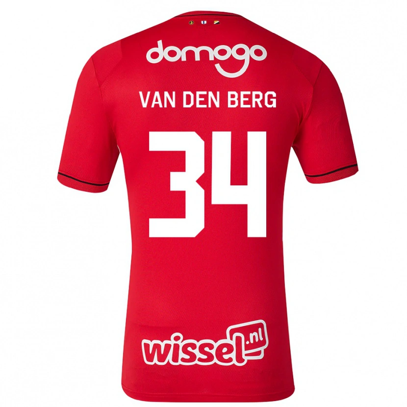 Danxen Kinder Davy Van Den Berg #34 Rot Weiß Schwarz Heimtrikot Trikot 2026/27 T-Shirt Schweiz