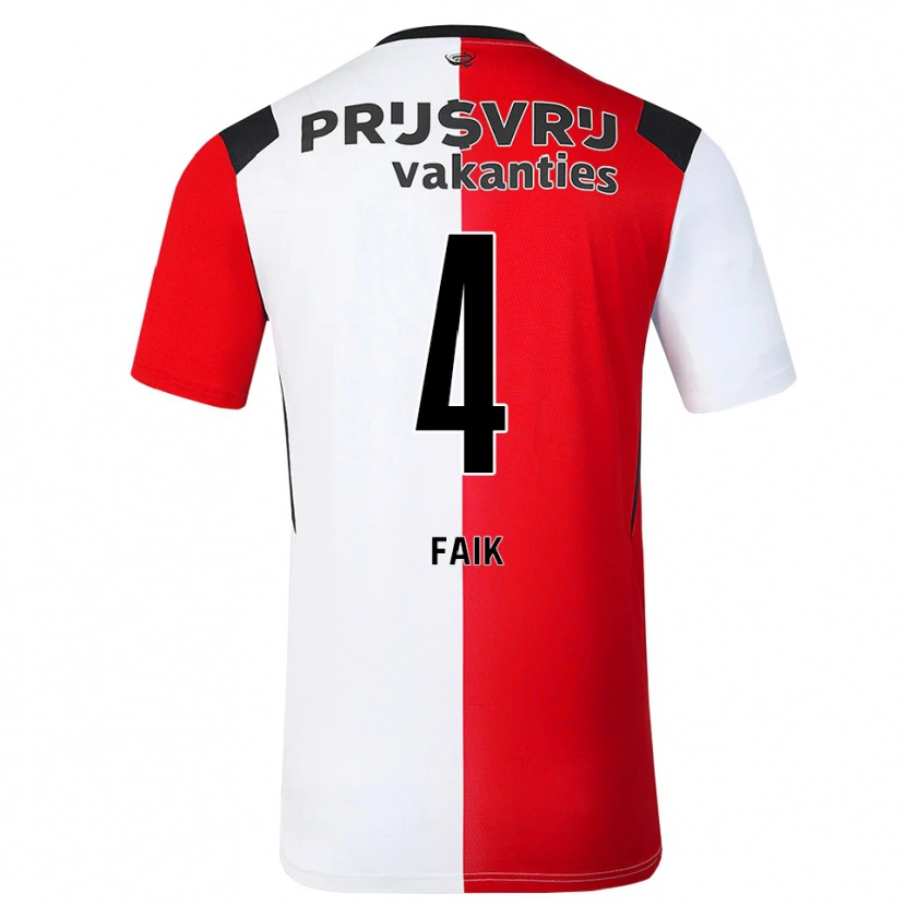 Danxen Kinder Ibrahim Faik #4 Rot Weiß Schwarz Heimtrikot Trikot 2026/27 T-Shirt Schweiz