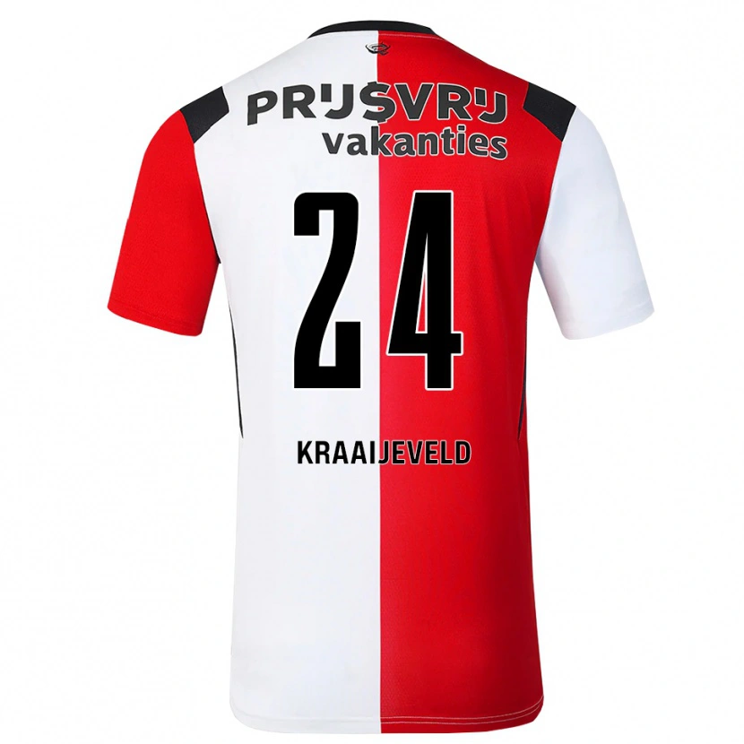 Danxen Kinder Thijs Kraaijeveld #24 Rot Weiß Schwarz Heimtrikot Trikot 2026/27 T-Shirt Schweiz