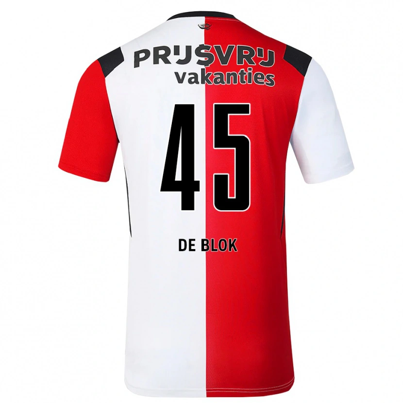 Danxen Kinder Lars De Blok #45 Rot Weiß Schwarz Heimtrikot Trikot 2026/27 T-Shirt Schweiz