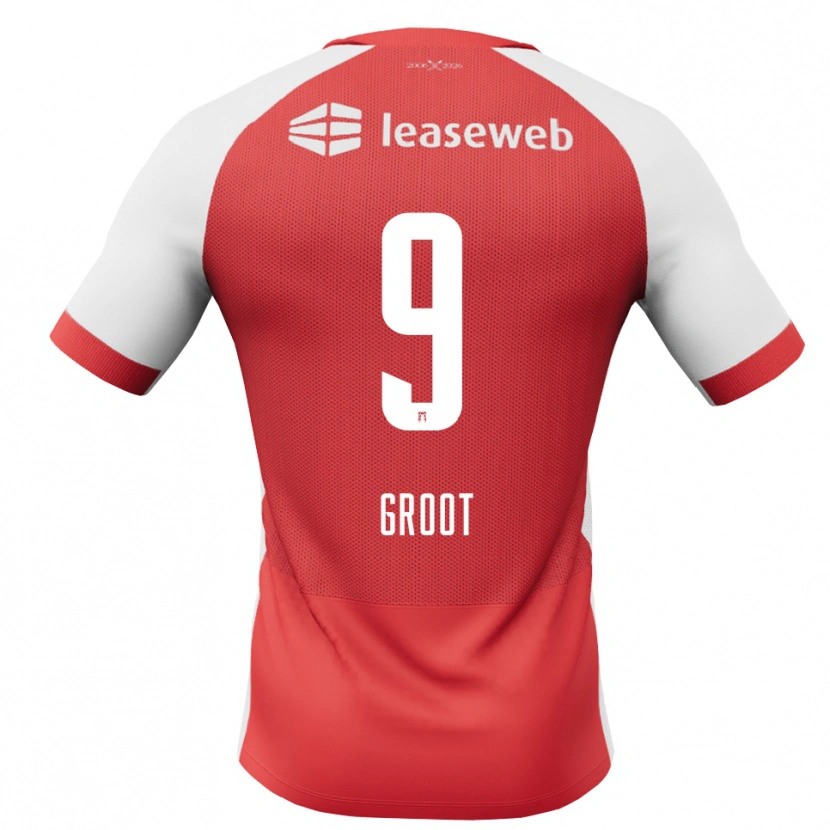 Danxen Kinder Gijs Groot #9 Rot Weiß Schwarz Heimtrikot Trikot 2026/27 T-Shirt Schweiz
