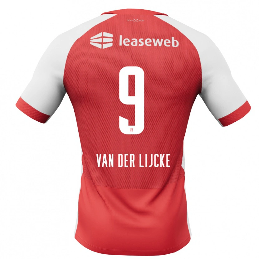 Danxen Kinder Donny Van Der Lijcke #9 Rot Weiß Schwarz Heimtrikot Trikot 2026/27 T-Shirt Schweiz
