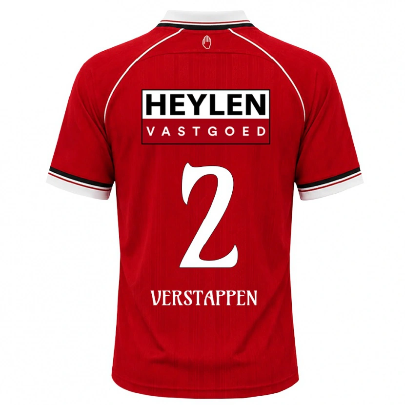 Danxen Kinder Jayden Verstappen #2 Rot Weiß Schwarz Heimtrikot Trikot 2026/27 T-Shirt Schweiz