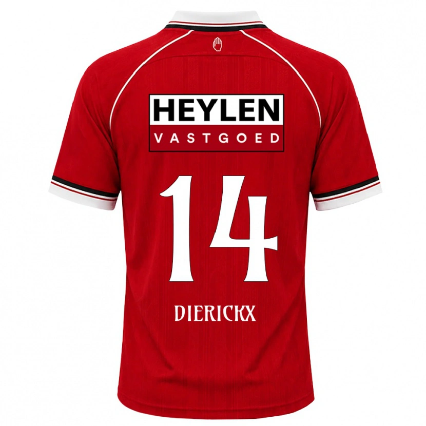 Danxen Kinder Xander Dierckx #14 Rot Weiß Schwarz Heimtrikot Trikot 2026/27 T-Shirt Schweiz