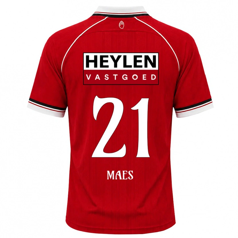 Danxen Kinder Noa Maes #21 Rot Weiß Schwarz Heimtrikot Trikot 2026/27 T-Shirt Schweiz