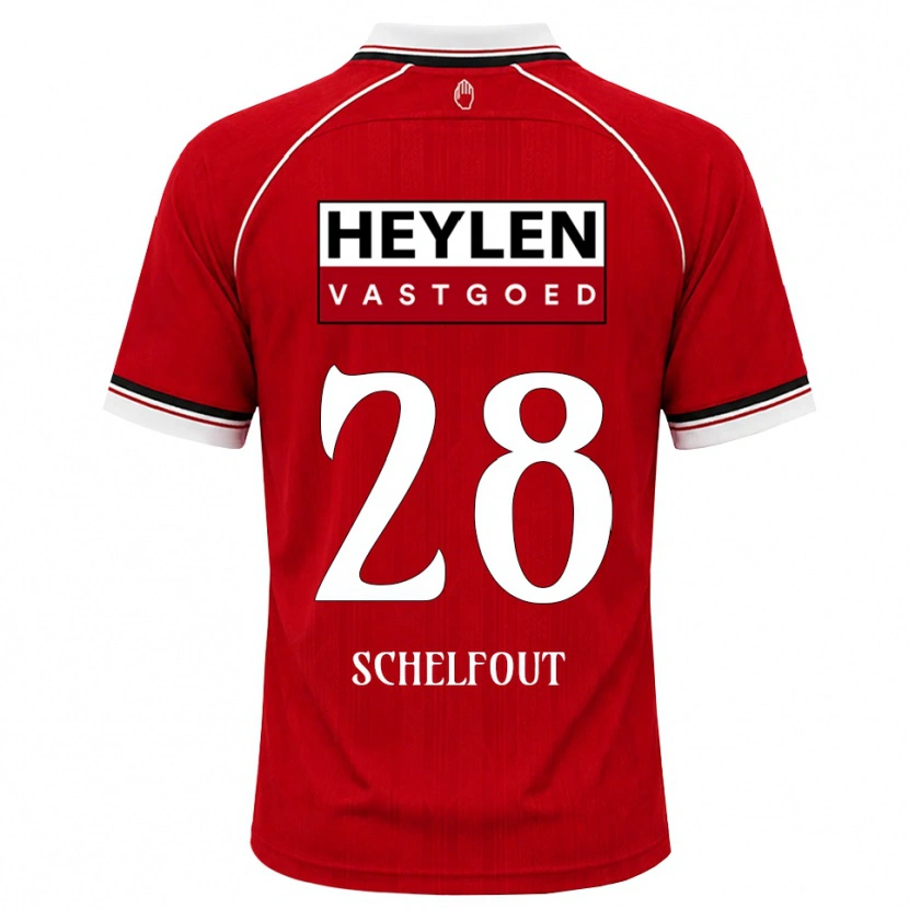 Danxen Kinder Luca Schelfhout #28 Rot Weiß Schwarz Heimtrikot Trikot 2026/27 T-Shirt Schweiz