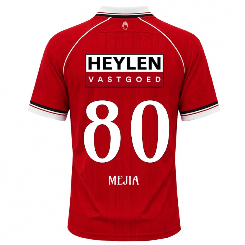 Danxen Kinder Carlos Mejia #80 Rot Weiß Schwarz Heimtrikot Trikot 2026/27 T-Shirt Schweiz