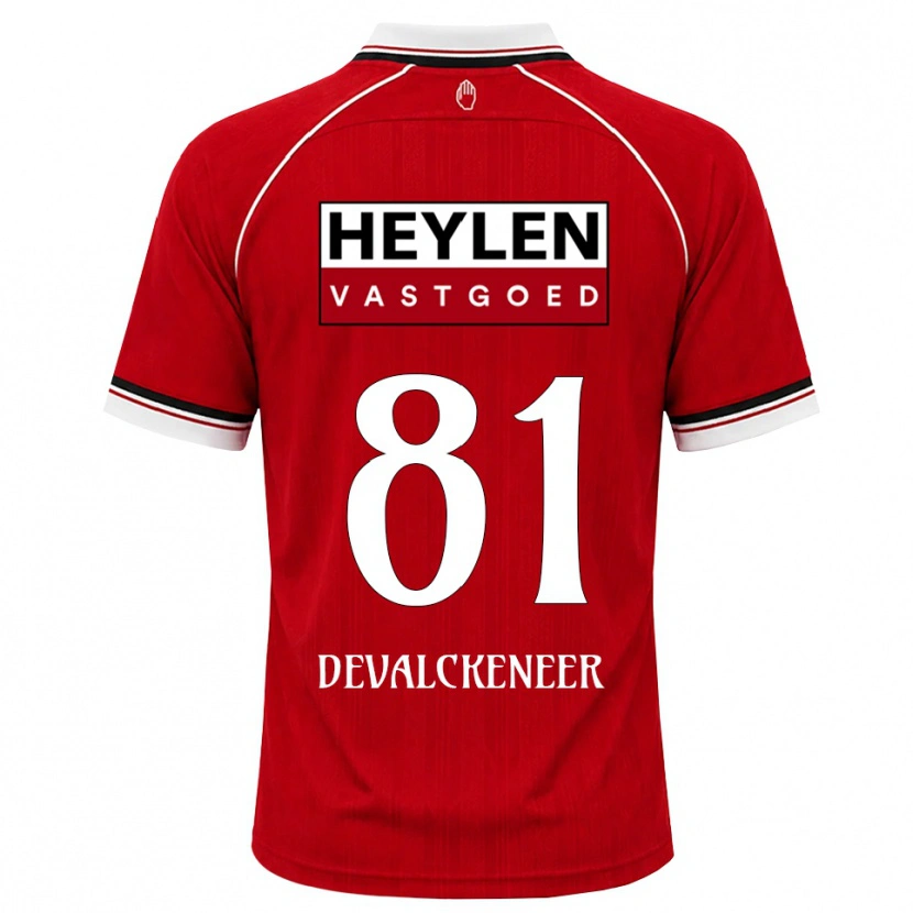 Danxen Kinder Niels Devalckeneer #81 Rot Weiß Schwarz Heimtrikot Trikot 2026/27 T-Shirt Schweiz