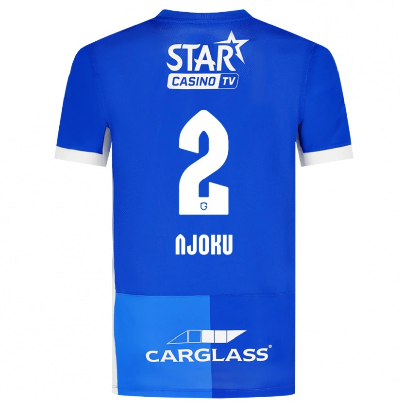 Danxen Kinder Junior Njoku #2 Mittelblau Königlichblau Weiß Heimtrikot Trikot 2026/27 T-Shirt Schweiz
