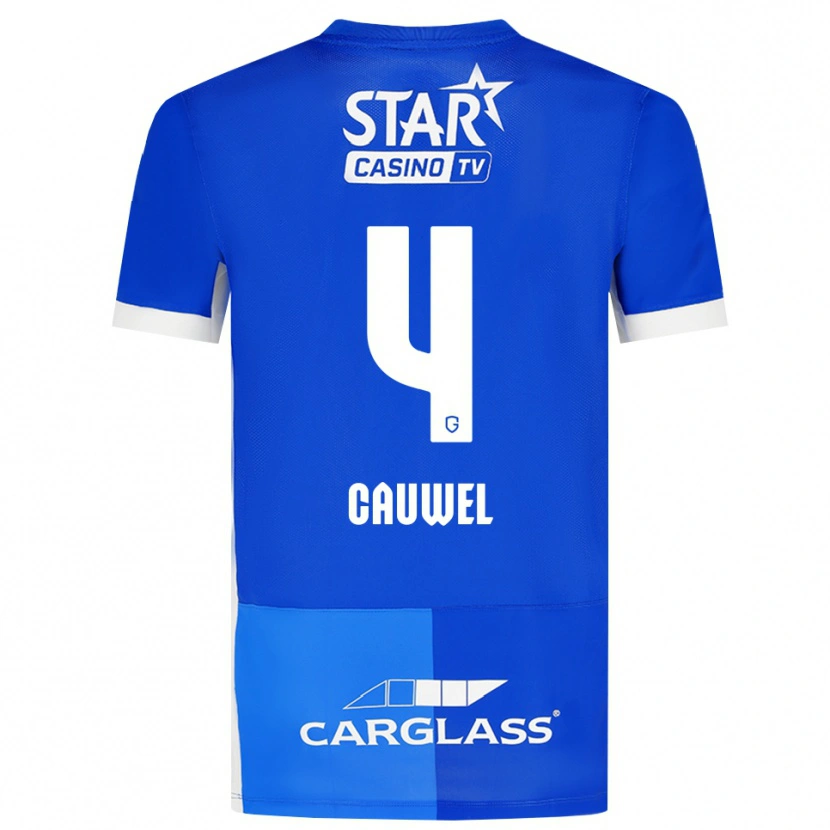 Danxen Kinder Michiel Cauwel #4 Mittelblau Königlichblau Weiß Heimtrikot Trikot 2026/27 T-Shirt Schweiz