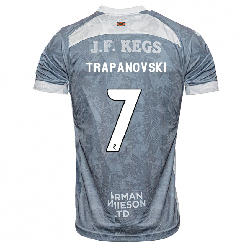 Danxen Kinder Kristijan Trapanovski #7 Hellgrau Auswärtstrikot Trikot 2026/27 T-Shirt Schweiz