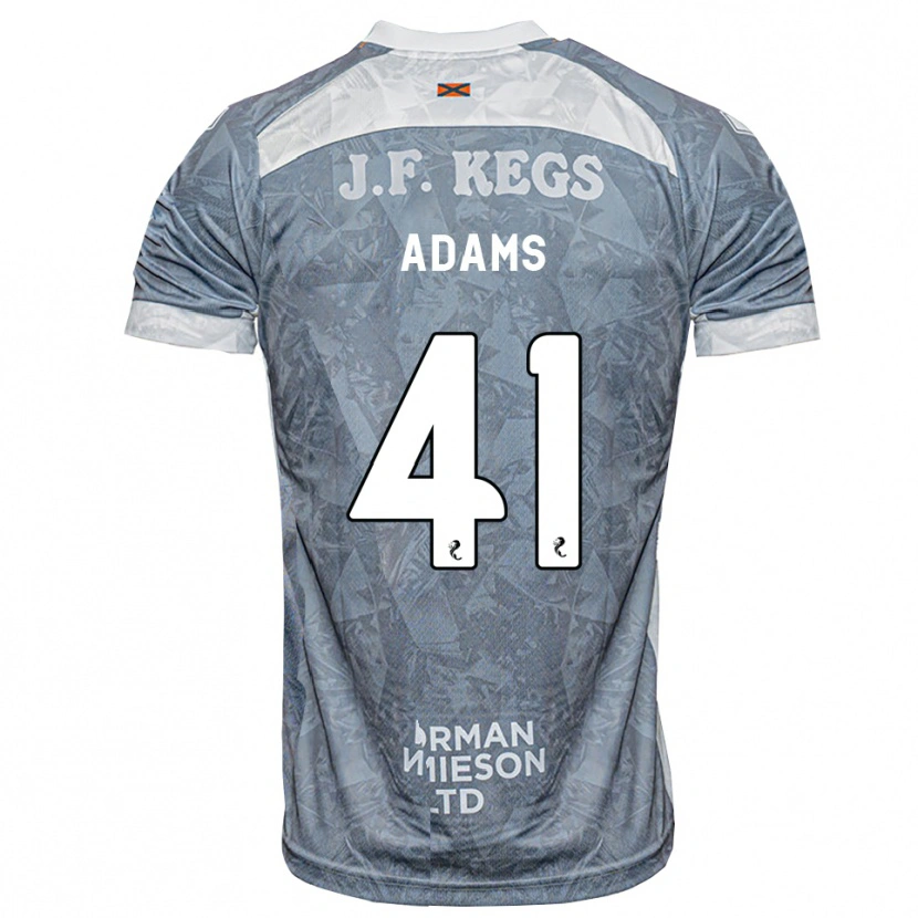 Danxen Kinder Ruairidh Adams #41 Hellgrau Auswärtstrikot Trikot 2026/27 T-Shirt Schweiz