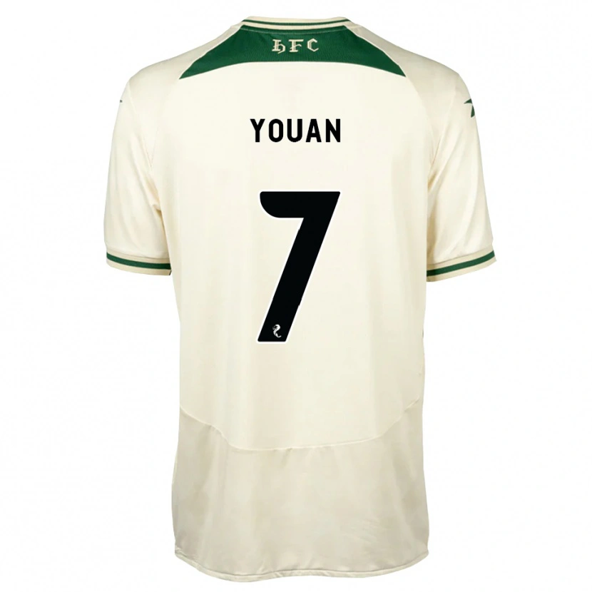 Danxen Kinder Élie Youan #7 Weiß Waldgrün Auswärtstrikot Trikot 2026/27 T-Shirt Schweiz