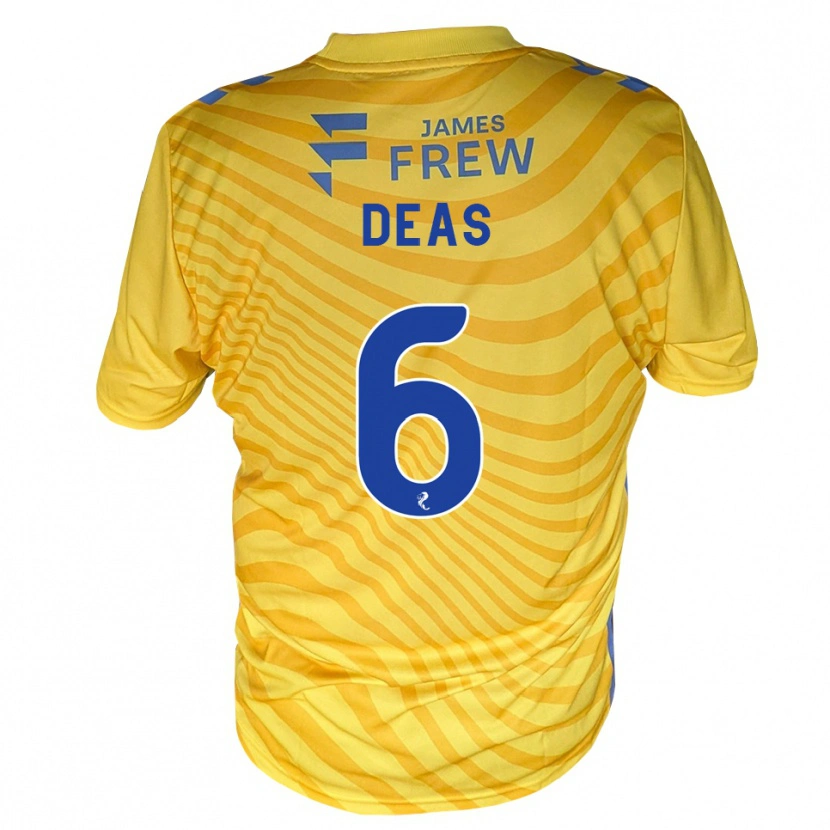 Danxen Kinder Robbie Deas #6 Königsblau Gelb Auswärtstrikot Trikot 2026/27 T-Shirt Schweiz