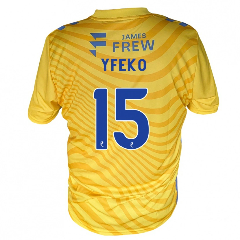 Danxen Kinder Johnly Yfeko #15 Königsblau Gelb Auswärtstrikot Trikot 2026/27 T-Shirt Schweiz