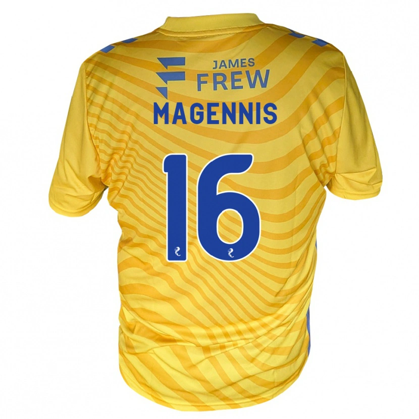 Danxen Kinder Kyle Magennis #16 Königsblau Gelb Auswärtstrikot Trikot 2026/27 T-Shirt Schweiz