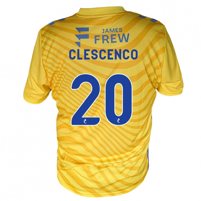 Danxen Kinder Nicky Clescenco #20 Königsblau Gelb Auswärtstrikot Trikot 2026/27 T-Shirt Schweiz