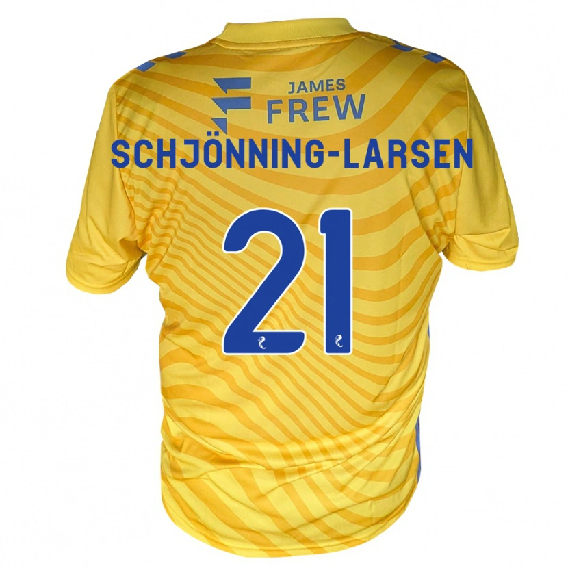 Danxen Kinder Michael Schjönning-Larsen #21 Königsblau Gelb Auswärtstrikot Trikot 2026/27 T-Shirt Schweiz