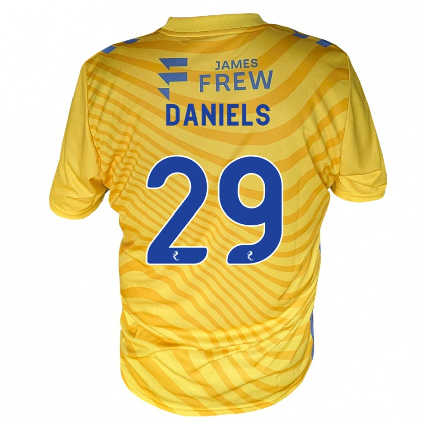 Danxen Kinder Djenairo Daniels #29 Königsblau Gelb Auswärtstrikot Trikot 2026/27 T-Shirt Schweiz