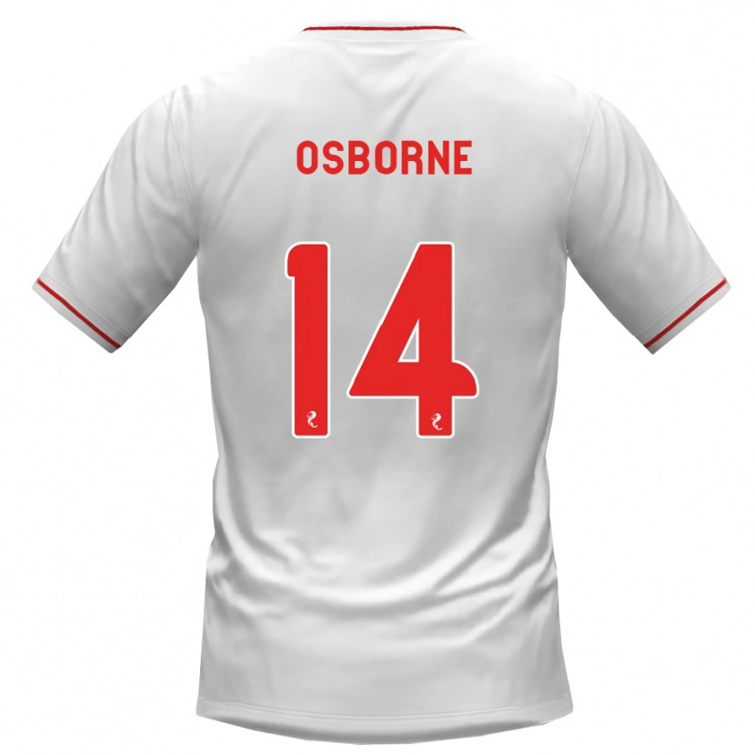 Danxen Kinder Ellie Osborne #14 Weiß Rot Auswärtstrikot Trikot 2026/27 T-Shirt Schweiz