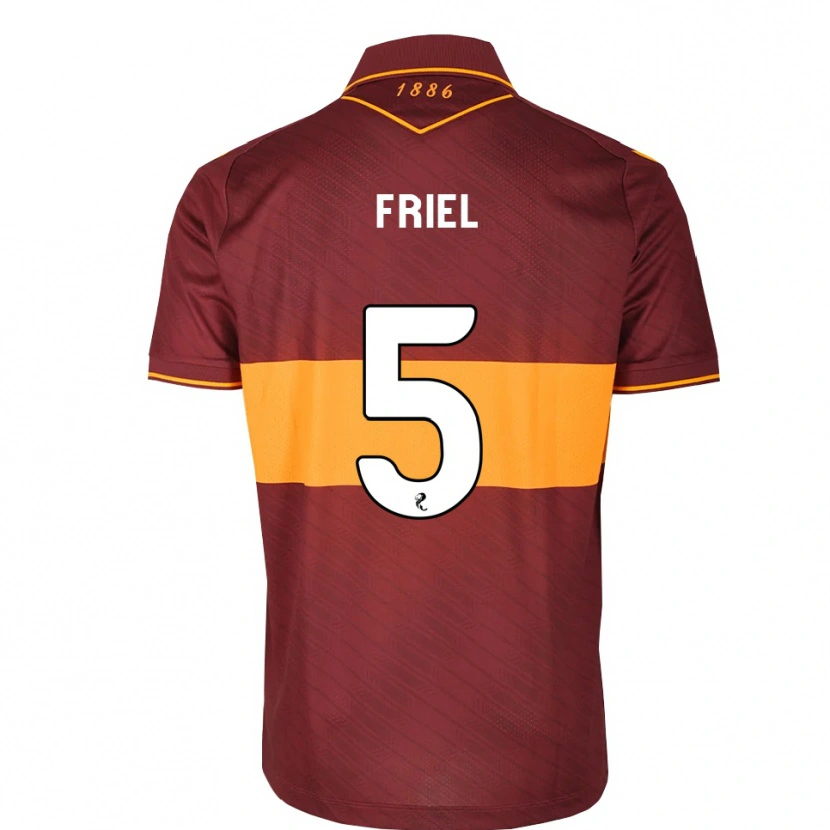 Danxen Kinder Jon-Joe Friel #5 Orange Maroon Auswärtstrikot Trikot 2026/27 T-Shirt Schweiz