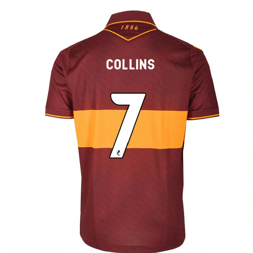 Danxen Kinder Bailley Collins #7 Orange Maroon Auswärtstrikot Trikot 2026/27 T-Shirt Schweiz