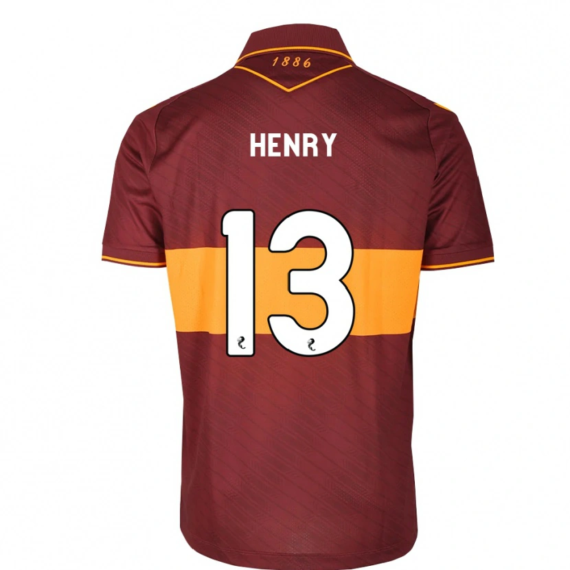 Danxen Kinder Joshua Henry #13 Orange Maroon Auswärtstrikot Trikot 2026/27 T-Shirt Schweiz
