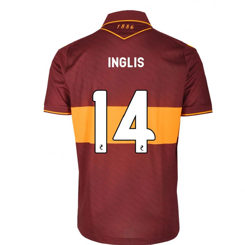 Danxen Kinder Gill Inglis #14 Orange Maroon Auswärtstrikot Trikot 2026/27 T-Shirt Schweiz