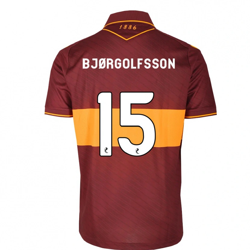 Danxen Kinder Eythor Bjørgolfsson #15 Orange Maroon Auswärtstrikot Trikot 2026/27 T-Shirt Schweiz