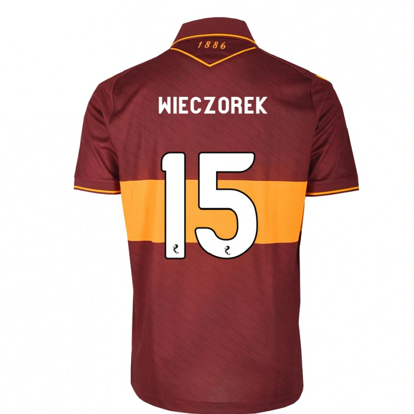 Danxen Kinder Olivier Wieczorek #15 Orange Maroon Auswärtstrikot Trikot 2026/27 T-Shirt Schweiz