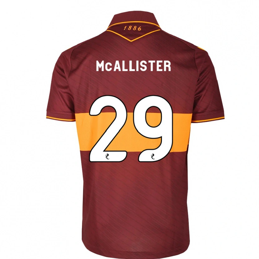 Danxen Kinder Zander Mcallister #29 Orange Maroon Auswärtstrikot Trikot 2026/27 T-Shirt Schweiz
