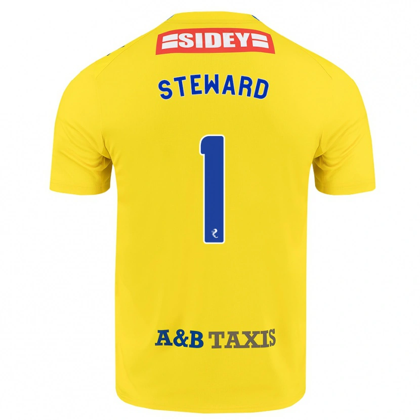 Danxen Kinder Toby Steward #1 Gelb Blau Schwarz Auswärtstrikot Trikot 2026/27 T-Shirt Schweiz