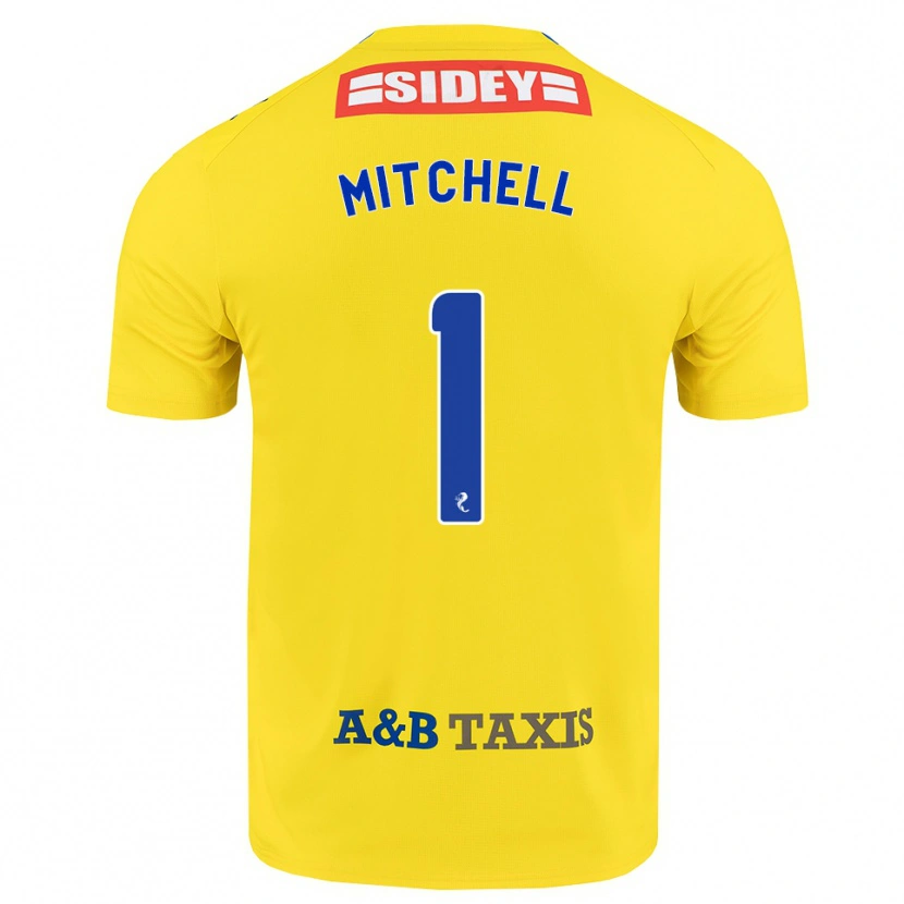 Danxen Kinder Ellie Mitchell #1 Gelb Blau Schwarz Auswärtstrikot Trikot 2026/27 T-Shirt Schweiz