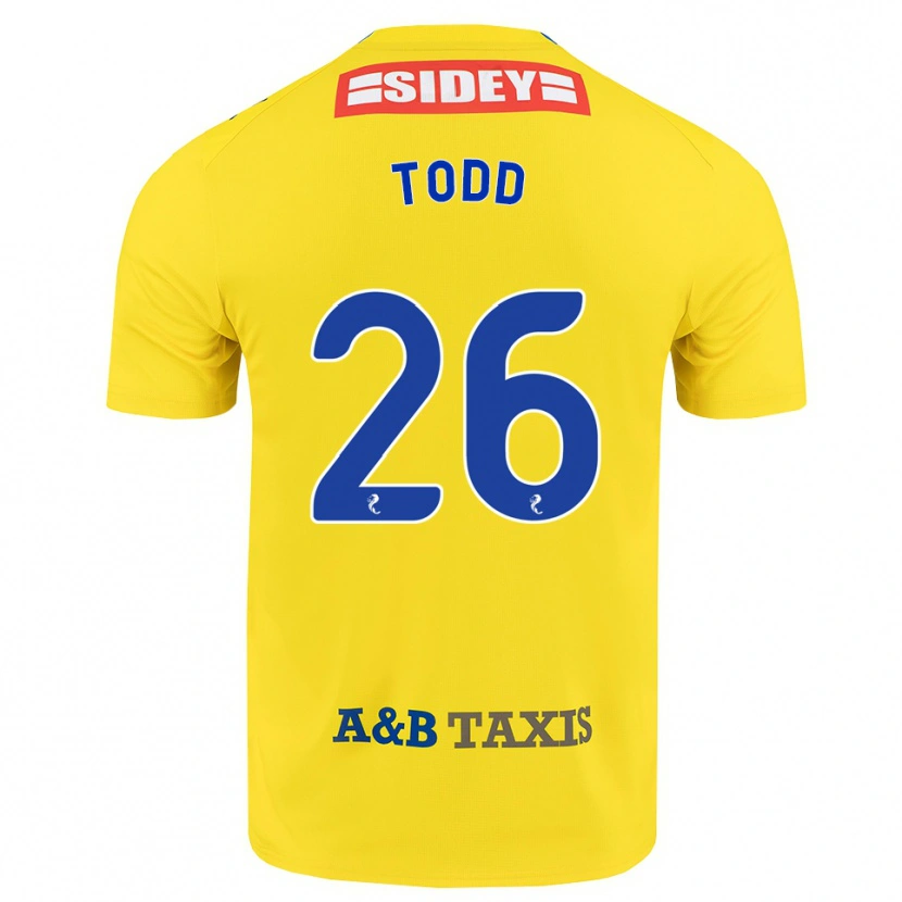 Danxen Kinder Matty Todd #26 Gelb Blau Schwarz Auswärtstrikot Trikot 2026/27 T-Shirt Schweiz