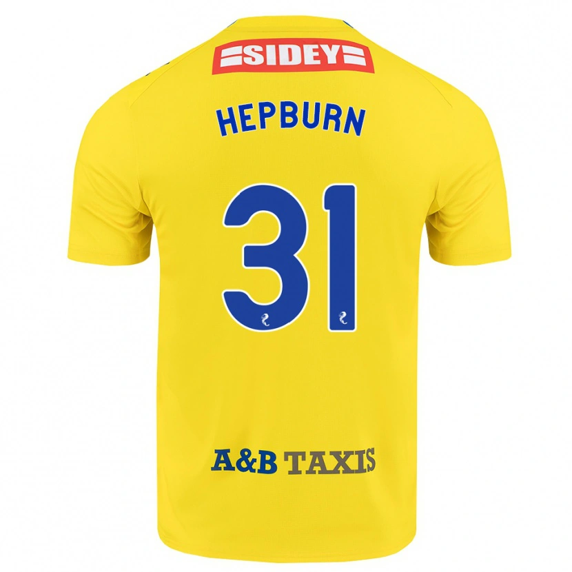 Danxen Kinder Craig Hepburn #31 Gelb Blau Schwarz Auswärtstrikot Trikot 2026/27 T-Shirt Schweiz