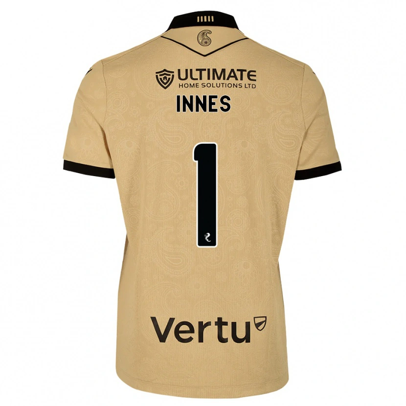 Danxen Kinder Charlie Innes #1 Burlywood Schwarz Auswärtstrikot Trikot 2026/27 T-Shirt Schweiz