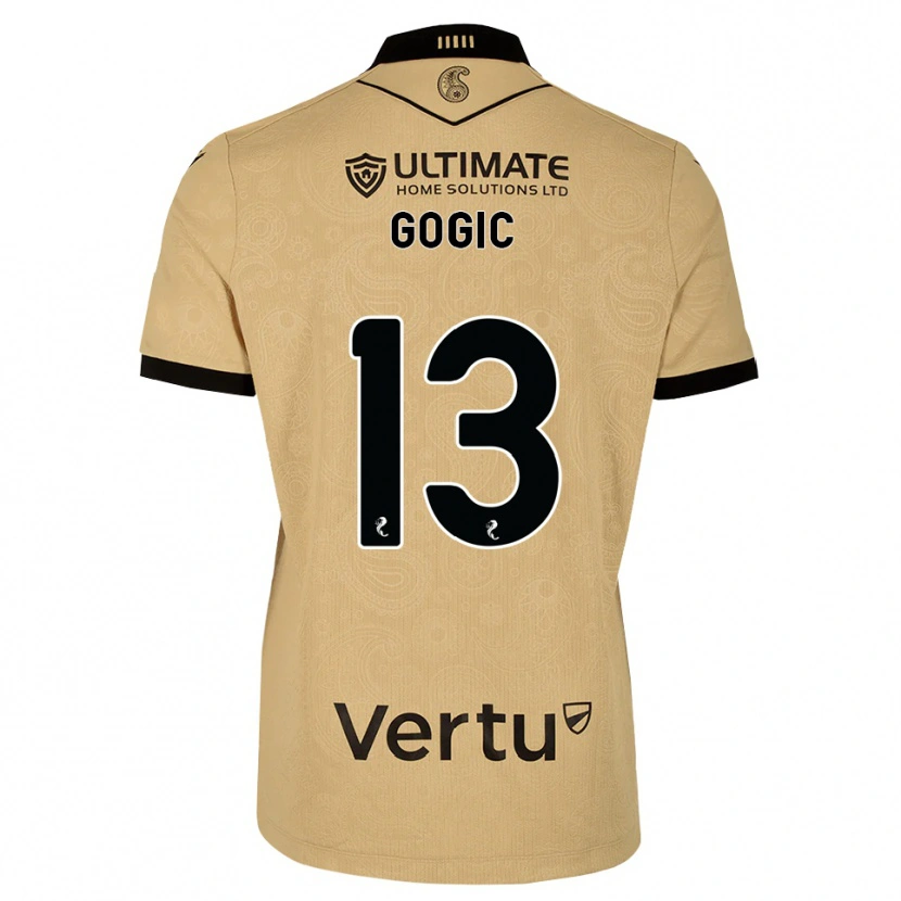 Danxen Kinder Alex Gogic #13 Burlywood Schwarz Auswärtstrikot Trikot 2026/27 T-Shirt Schweiz