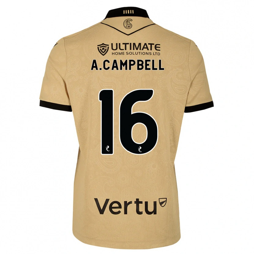 Danxen Kinder Allan Campbell #16 Burlywood Schwarz Auswärtstrikot Trikot 2026/27 T-Shirt Schweiz