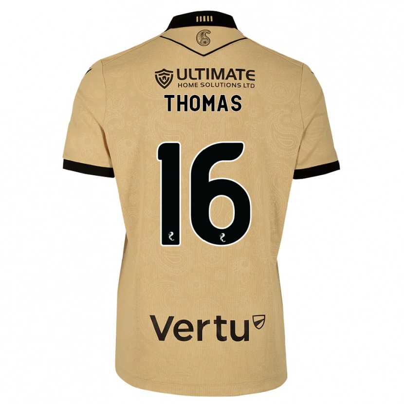 Danxen Kinder Luke Thomas #16 Burlywood Schwarz Auswärtstrikot Trikot 2026/27 T-Shirt Schweiz