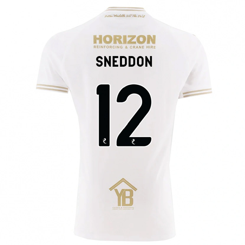 Danxen Kinder Jamie Sneddon #12 Weizen Weiß Auswärtstrikot Trikot 2026/27 T-Shirt Schweiz