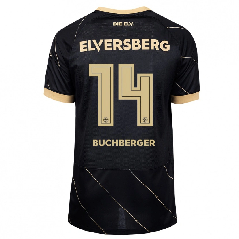 Danxen Kinder Jonas Buchberger #14 Schwarz Braun Auswärtstrikot Trikot 2026/27 T-Shirt Schweiz