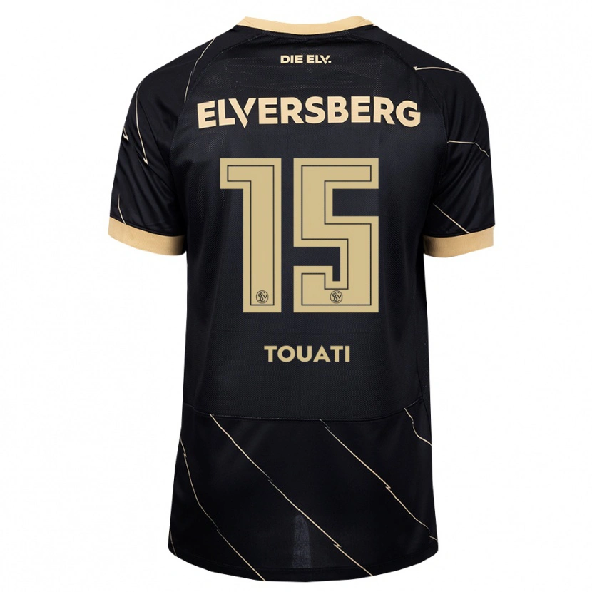 Danxen Kinder Naserdine Touati #15 Schwarz Braun Auswärtstrikot Trikot 2026/27 T-Shirt Schweiz
