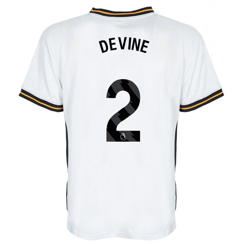 Danxen Kinder Ed Devine #2 Weiß Orange Schwarz Auswärtstrikot Trikot 2026/27 T-Shirt Schweiz