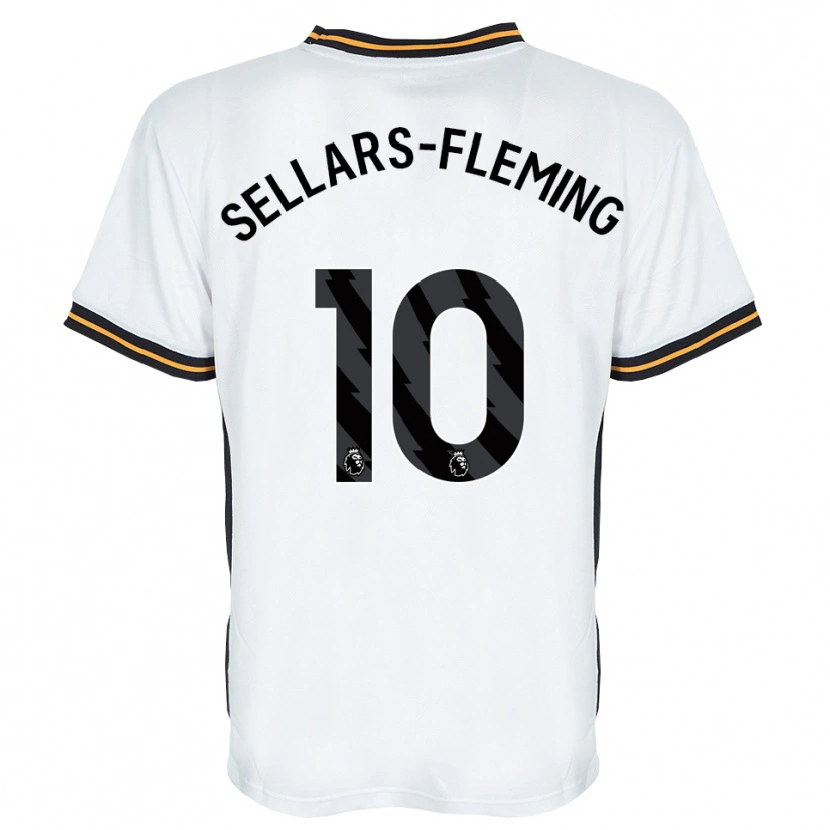 Danxen Kinder Tyrell Sellars-Fleming #10 Weiß Orange Schwarz Auswärtstrikot Trikot 2026/27 T-Shirt Schweiz