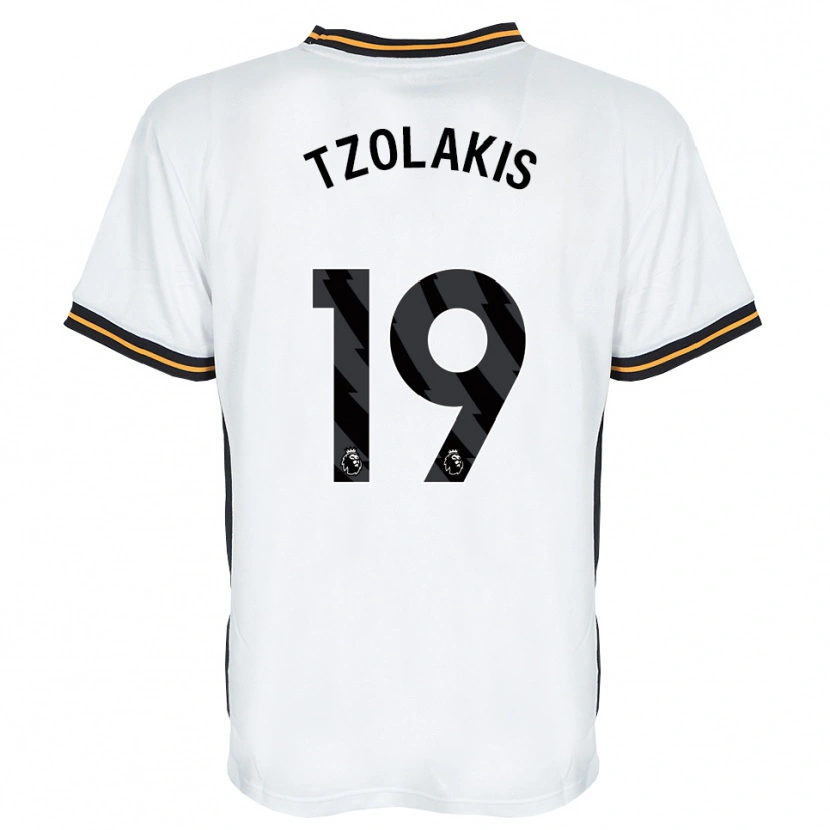 Danxen Kinder Konstantinos Tzolakis #19 Weiß Orange Schwarz Auswärtstrikot Trikot 2026/27 T-Shirt Schweiz