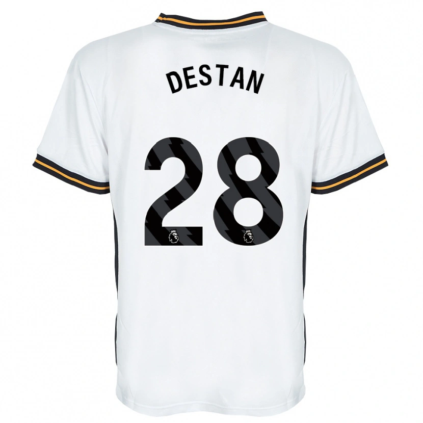 Danxen Kinder Enis Destan #28 Weiß Orange Schwarz Auswärtstrikot Trikot 2026/27 T-Shirt Schweiz