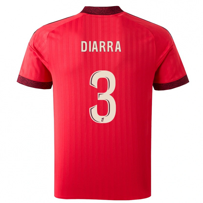 Danxen Kinder Boubakar Diarra #3 Burgund Rot Weiß Auswärtstrikot Trikot 2026/27 T-Shirt Schweiz